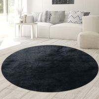 ✅ -50% ! Teppich Rund Schwarz Noir 160 cm RUND
