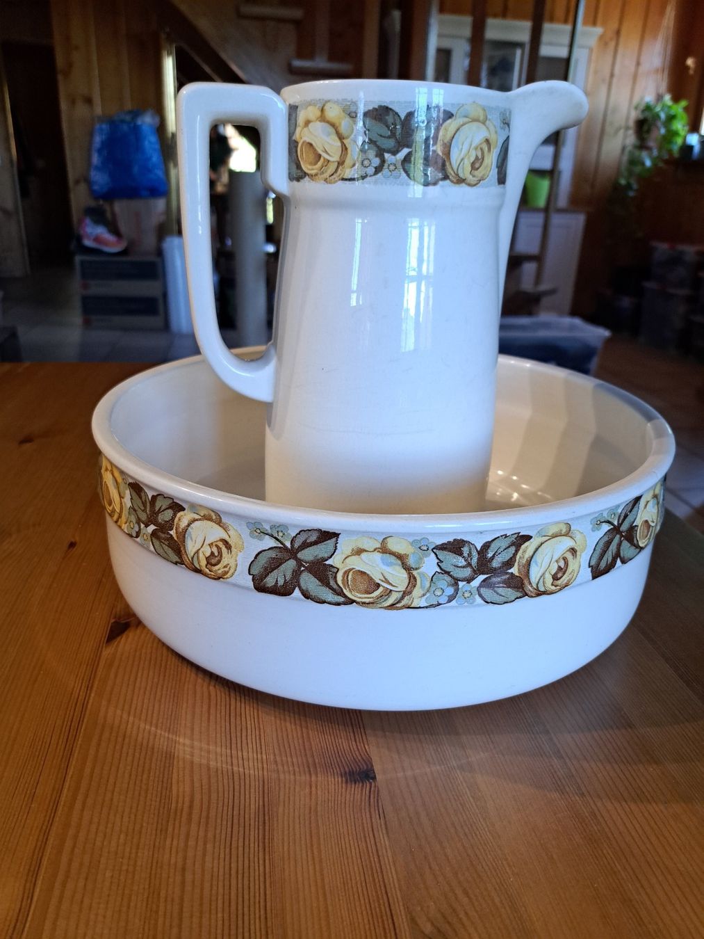 Villeroy & Boch Ciotole: Antikes Waschset mit Rosenmuster - Villeroy & Boch – Usato da Schnottwil venduto da Boere69 4