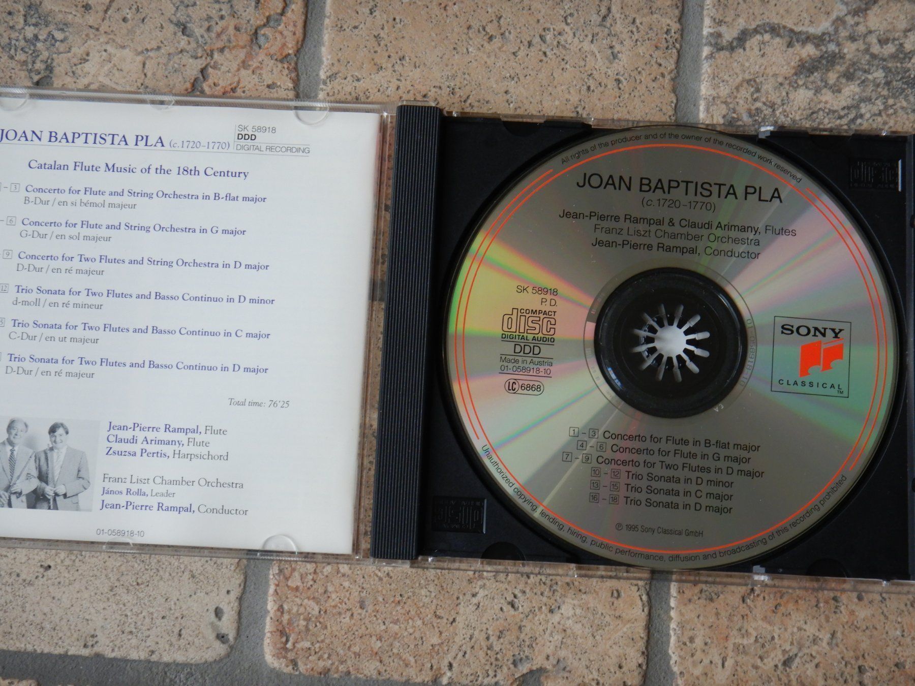 CD: J. Baptista Pla, Catalan Flute Music – Usato da Mörschwil venduto da Monzar 1