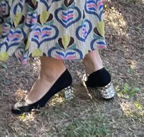 Scarpe con tacchi di pietre👌pelle Scamosciato-39.5/40