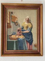 Handgestickter Gobelin "Das Mädchen mit dem Milchkrug"