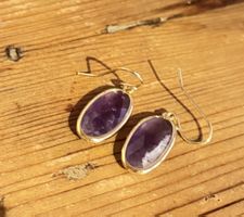 Ohrringe Amethyst vergoldet