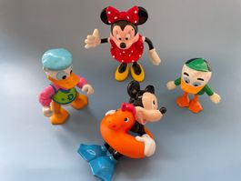 4x Walt Disney Comic Figur Minnie / Mickey / Donald / Track