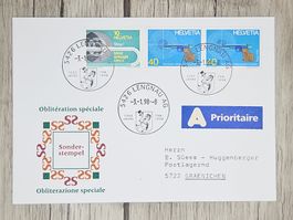 CL11 Enveloppe + Timbre Suisse 1998