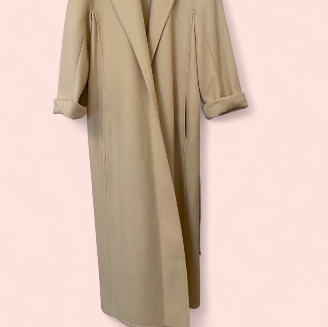 Marella Cappotti: Langer Mantel Marella - Creme/Beige – Nuovo (secondo la descrizione) da Zürich venduto da sonia.online 1