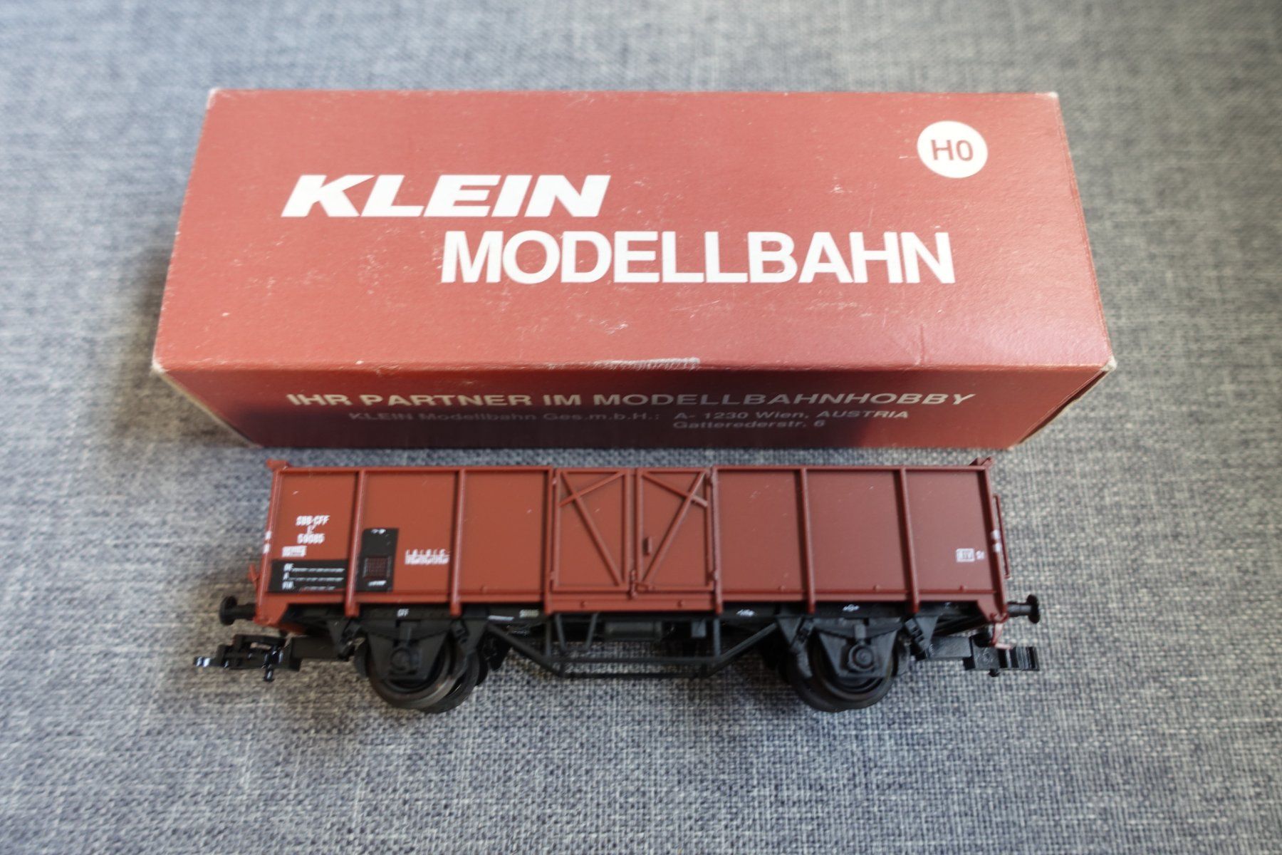 Kleinbahn Modellini di ferrovie: KLEIN Modellbahn_No. 3098, SBB offener Güterwagen_HO – Usato da Wallbach venduto da Sarrows