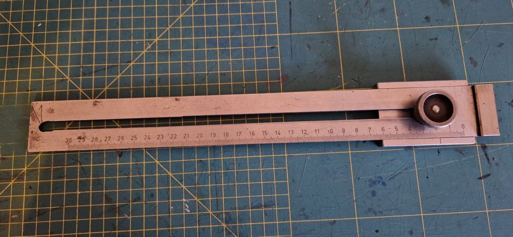 Streichmaß 250mm - Mit Flachem Schieber Und Nonius 0,05mm