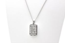 Anhänger mit 15 Brillanten ca. 0.9ct 18K Weissgold *S2919