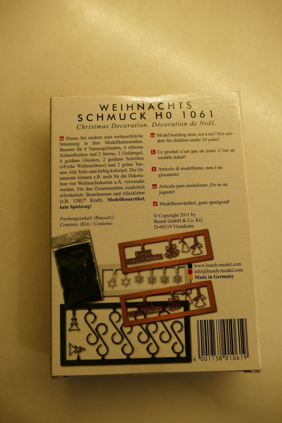 Busch Modellini di ferrovie: Busch H0: Weihnachtsschmuck – Nuovo e nell'imballaggio originale da Niederhasli venduto da rail-duerst 1