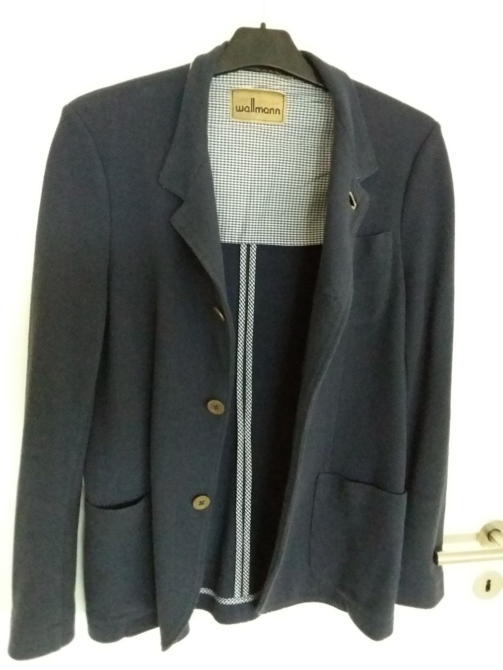 Giacche: WALLMANN Jacke, Gr 40, Baumwolle, dunkelblau, – Usato da Immensee venduto da Btrutmann