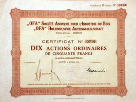 OFA Holzindustrie-AG, Genève - 1934