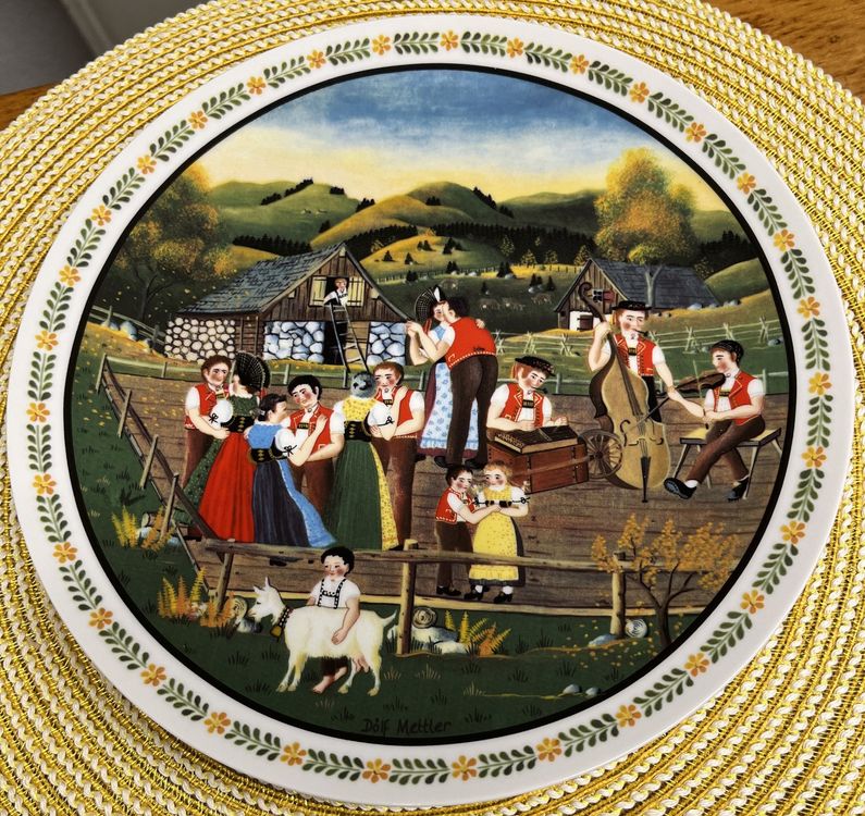 Bauerntanz Dölf Mettler Langenthal Porz. Sammelteller 1987 (Neu (gemäss ...