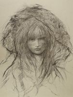 OTTO BACHMANN: FRAUENPORTRÄT, LITHOGRAPHIE, SIGNIERT & NUMM.