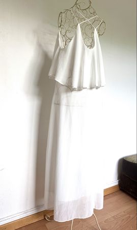 Kleid Abercrombie & Fitch lang Grösse L weiss neuwertig