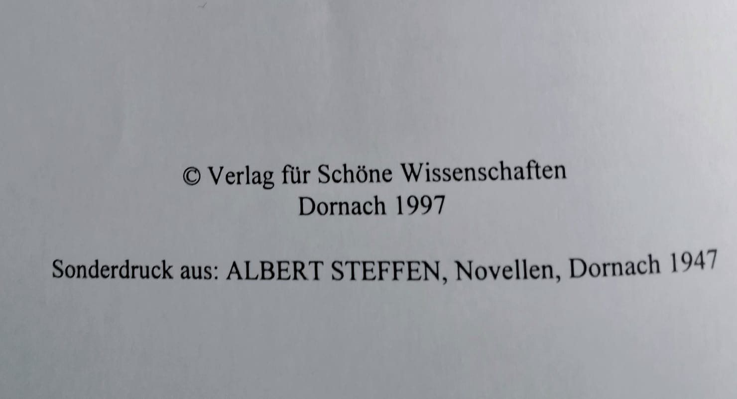 Libri: ADVENTERLEBNIS Novelle von Albert Steffen ADVENT Heft – Usato da Zürich venduto da Flitzi2005 2