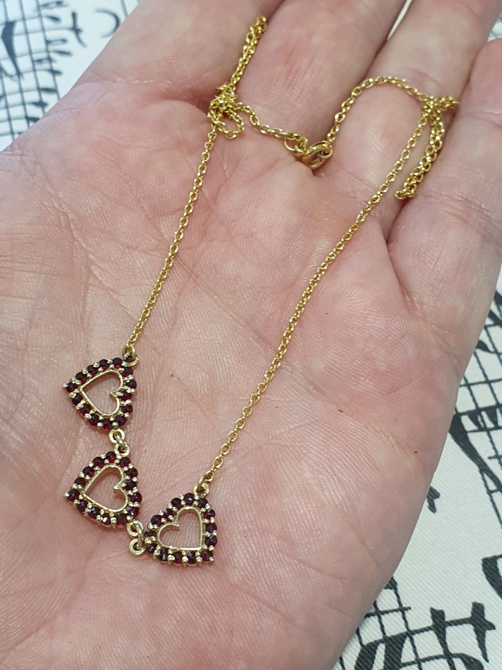 Catenine: Granat-Herz Collier 😍 – Usato da Wohlen AG venduto da palmsprings 4