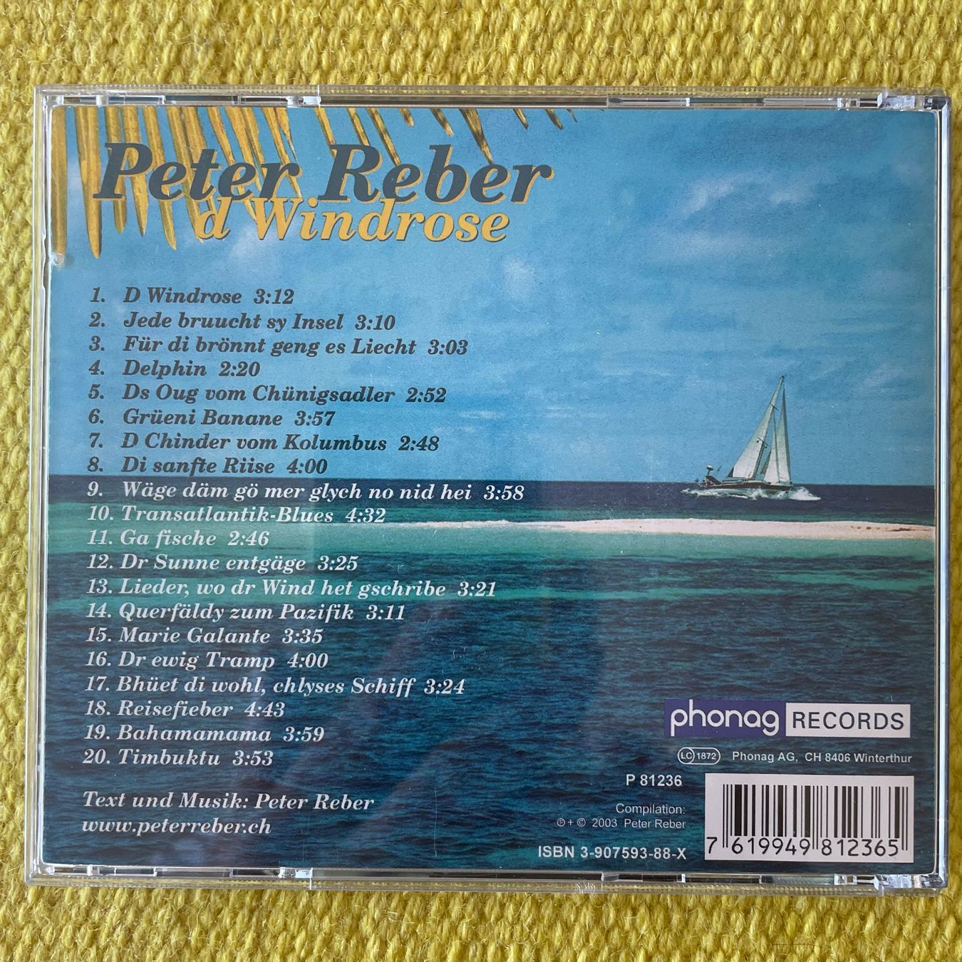 CD: PETER REBER-DI SCHÖNSCHTE REISELIEDER D WINDROSE – Usato da Rorschacherberg venduto da CD-Roli 1
