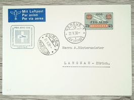 TR02 Enveloppe + Timbre Suisse 1938