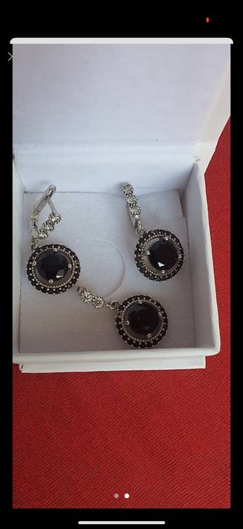 Autres bijoux: High Silver Black Onyx Earrings & Pendant Set – Neuf (Voir description) à Nyon par raz_7y76