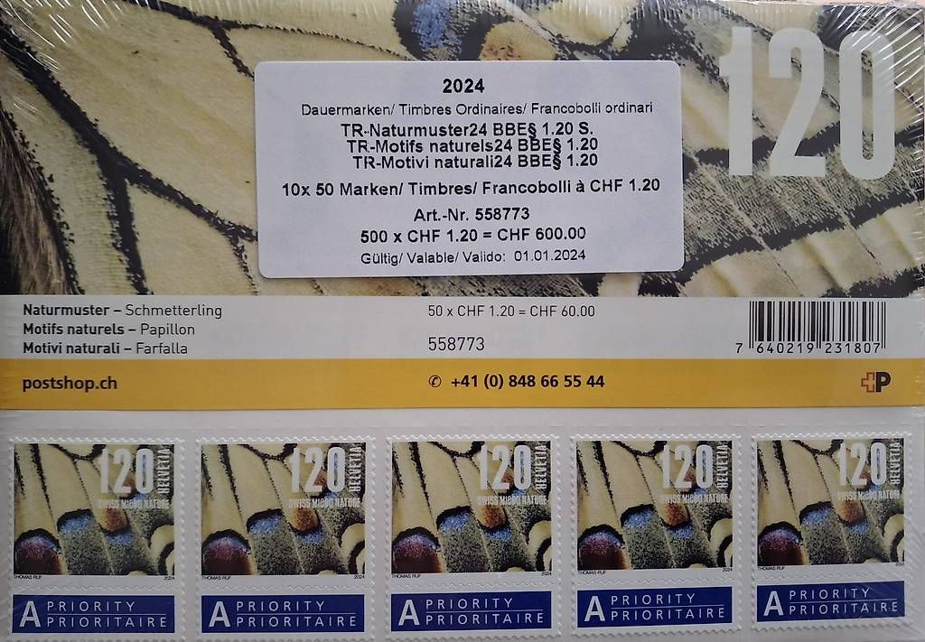 Tutti i francobolli: 500 A-Post Dauermarken à 1.20 = 60.- gespart mit einem Klick – Usato da Neuenhof venduto da Sonyam