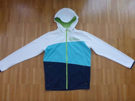 Fleecejacke Ziener weiss/türkis/marine Gr. 164 NEU