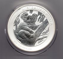 (853) Australien, 1 kg Silbermünze, Koala, 2013, stgl