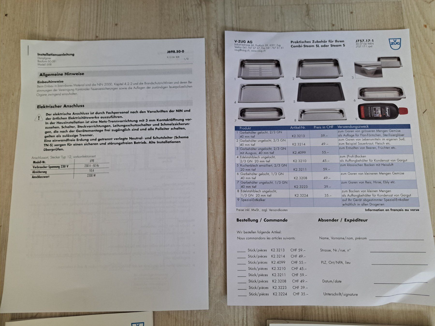 V-Zug Elettrodomestici da cucina: V-ZUG Steamer ST-S/60 2000W – Nuovo (secondo la descrizione) da Tegerfelden venduto da Spick67 9