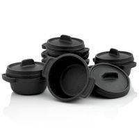 Serviertöpfe 6er Set Ø11cm mini-Gusstopf