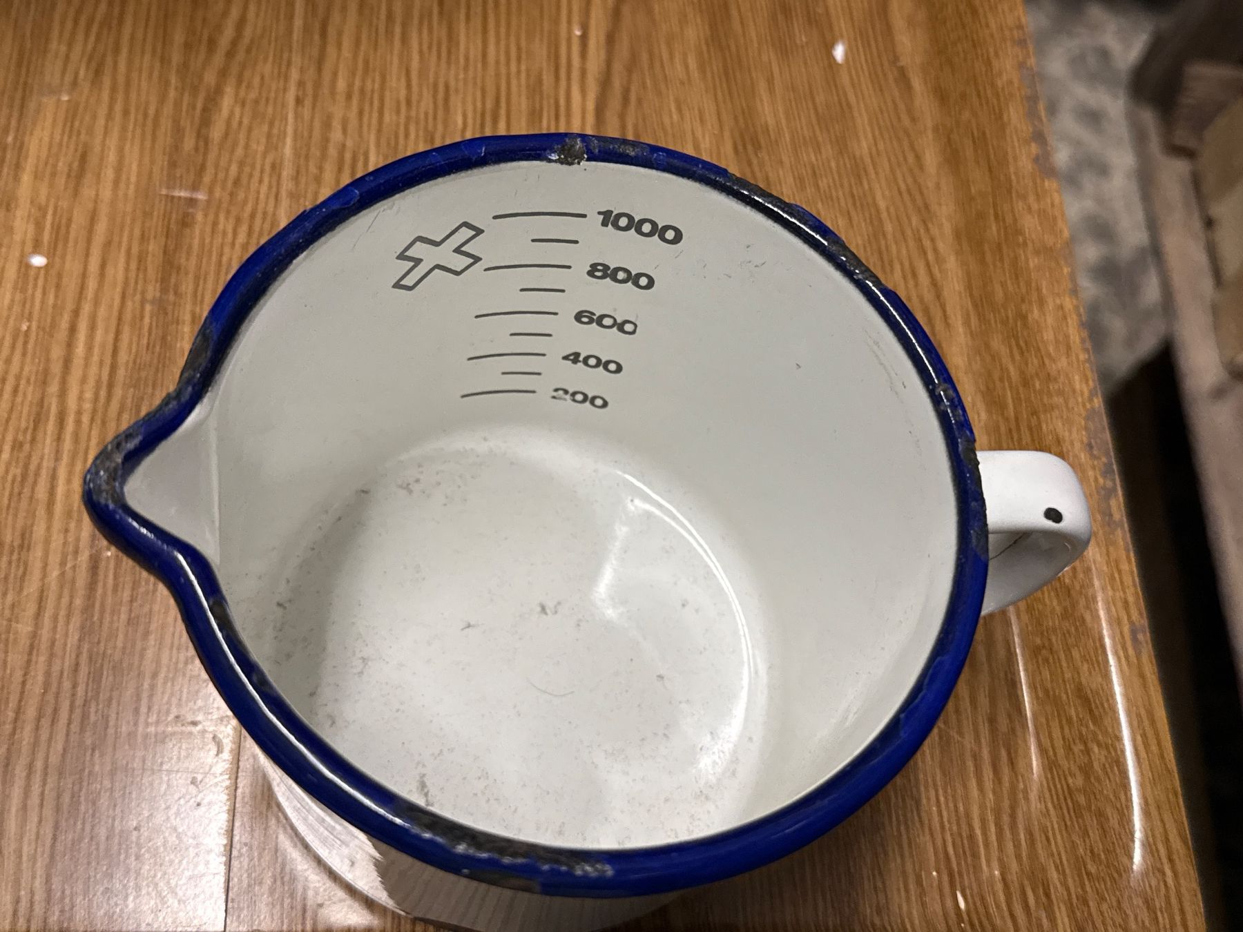 Elettrodomestici da cucina: altes Emaille Gefäss, Litermass, 1 Liter – Usato da Amriswil venduto da used2use 1