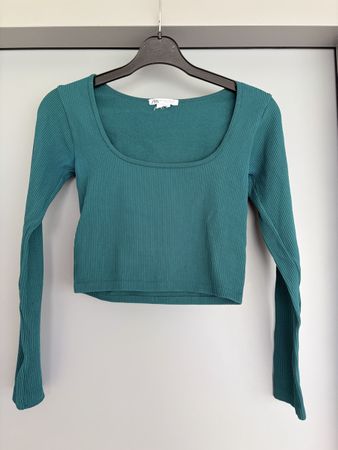 Pull Zara Femme Manches Longues Taille L Vert foncé 