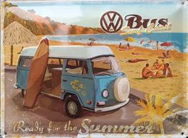 VW Bulli Blechschild "Ready for the Summer" Neuwertig!