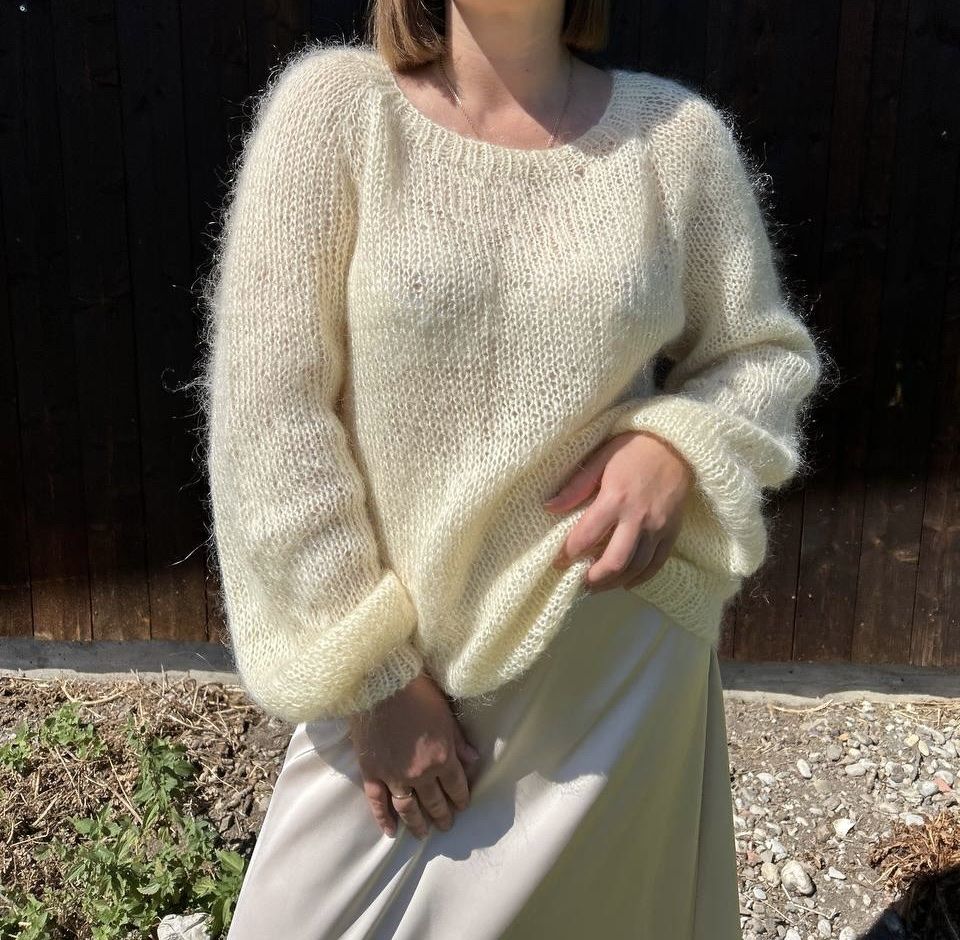 Maglioni & Felpe: Handgestrickter Mohair-Pullover – Größe M – Nuovo e nell'imballaggio originale da Rüthi (Rheintal) venduto da gro_b2bz
