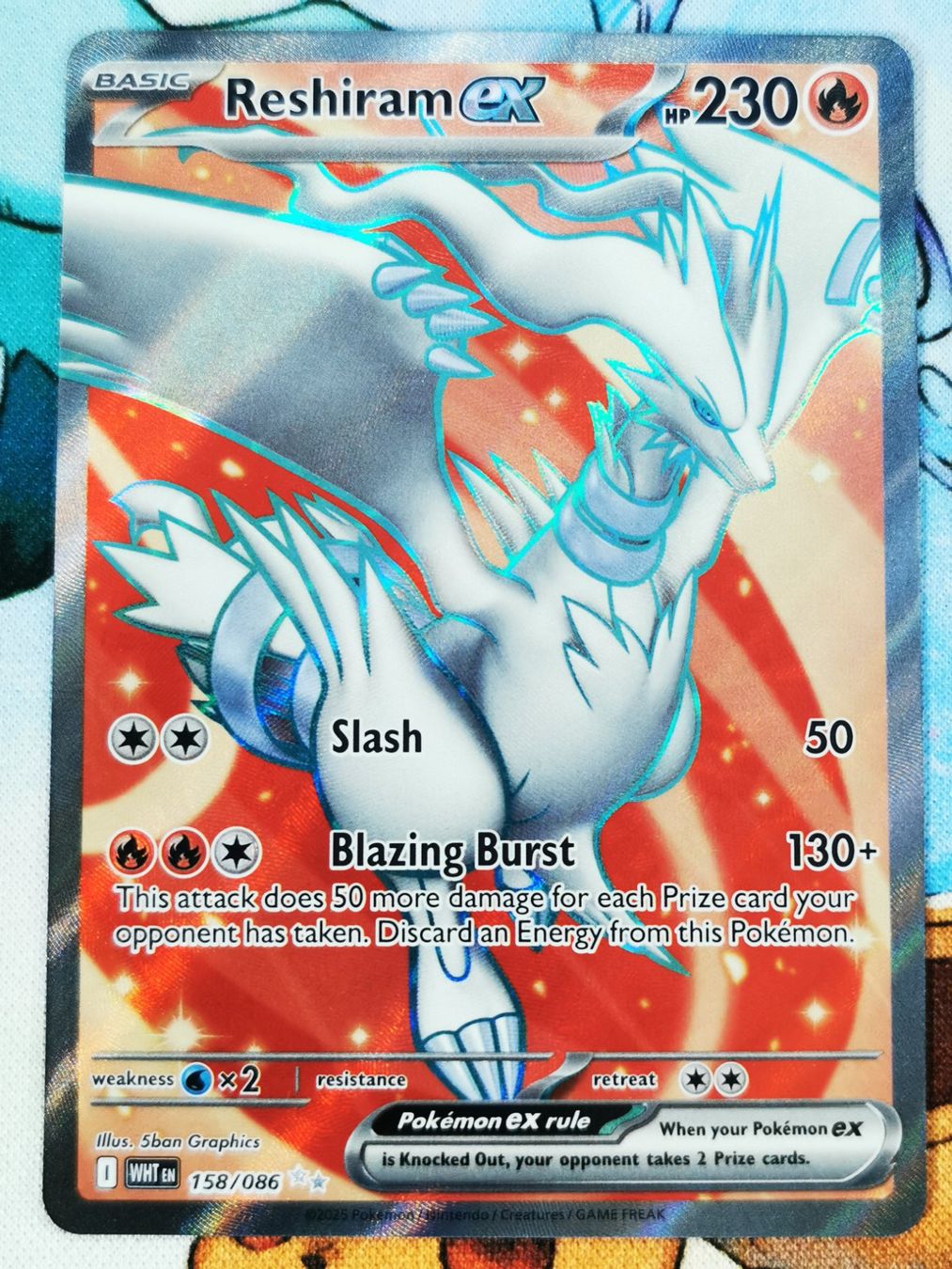 Pokémon Carte collezionabili: Pokemon Reshiram ex Full Art  White Flare EN – Nuovo (secondo la descrizione) da Cousset venduto da PokePlus