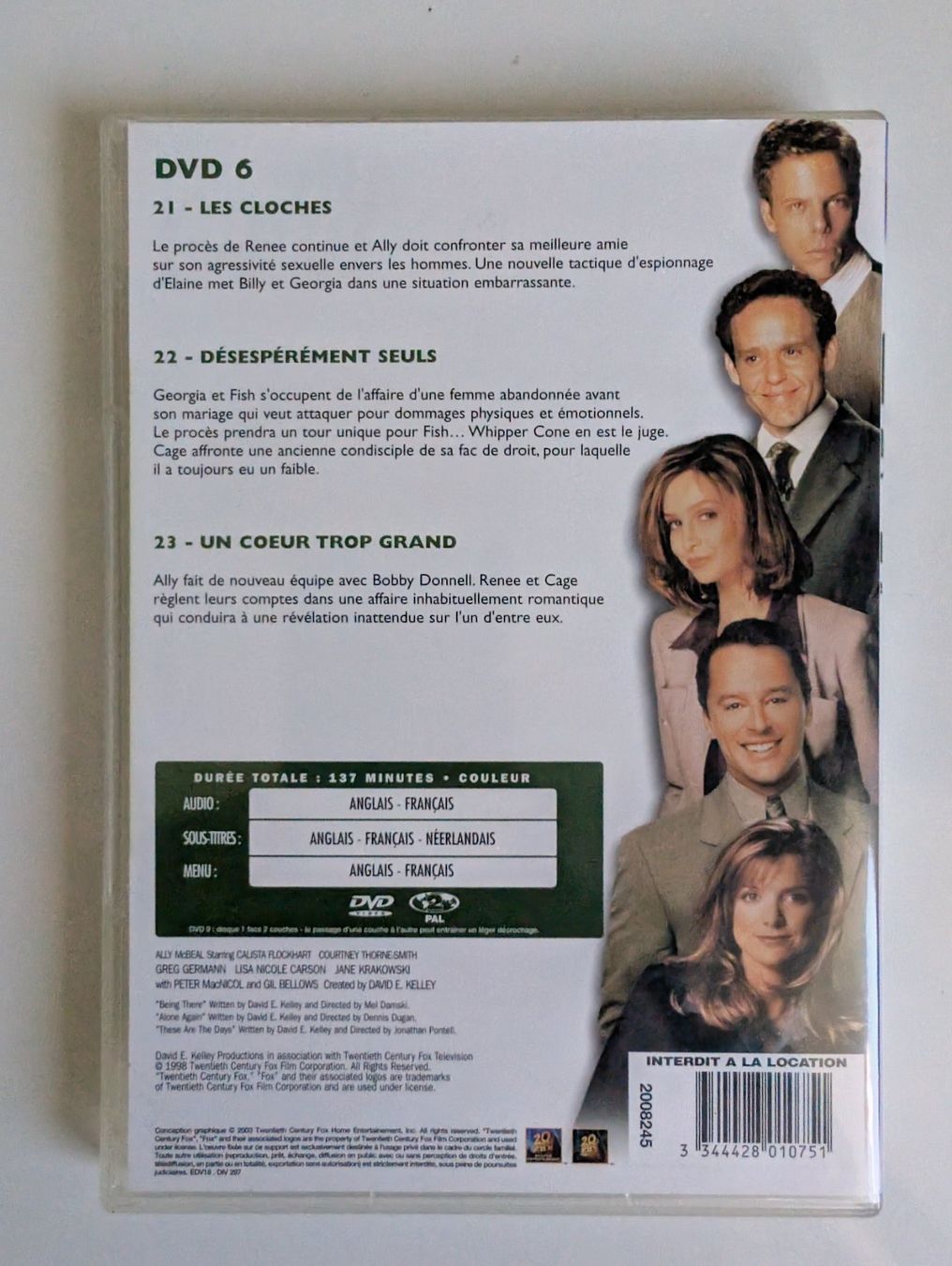 Tutti i DVDs: Ally McBeal, Saison 1, DVD6 – Usato da Spiegel b. Bern venduto da Chilidani 1