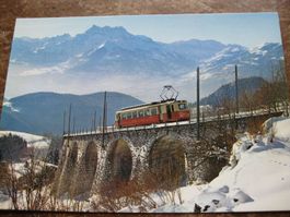 Preis halbiert: AK Leysin mit Zug
