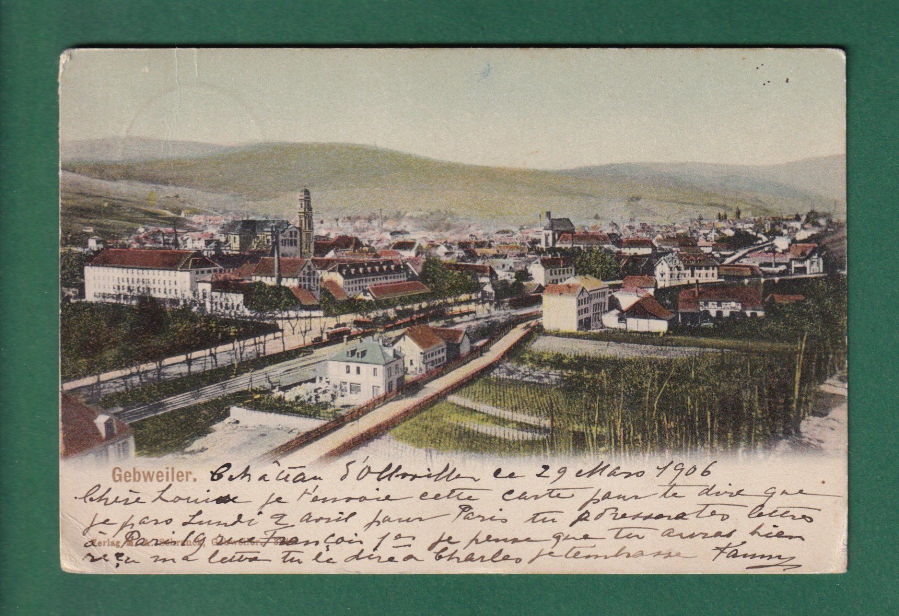 Cartes postales: GEBWEILER - 1906 // Falte // – D'occasion à Pully par nicecards-shop