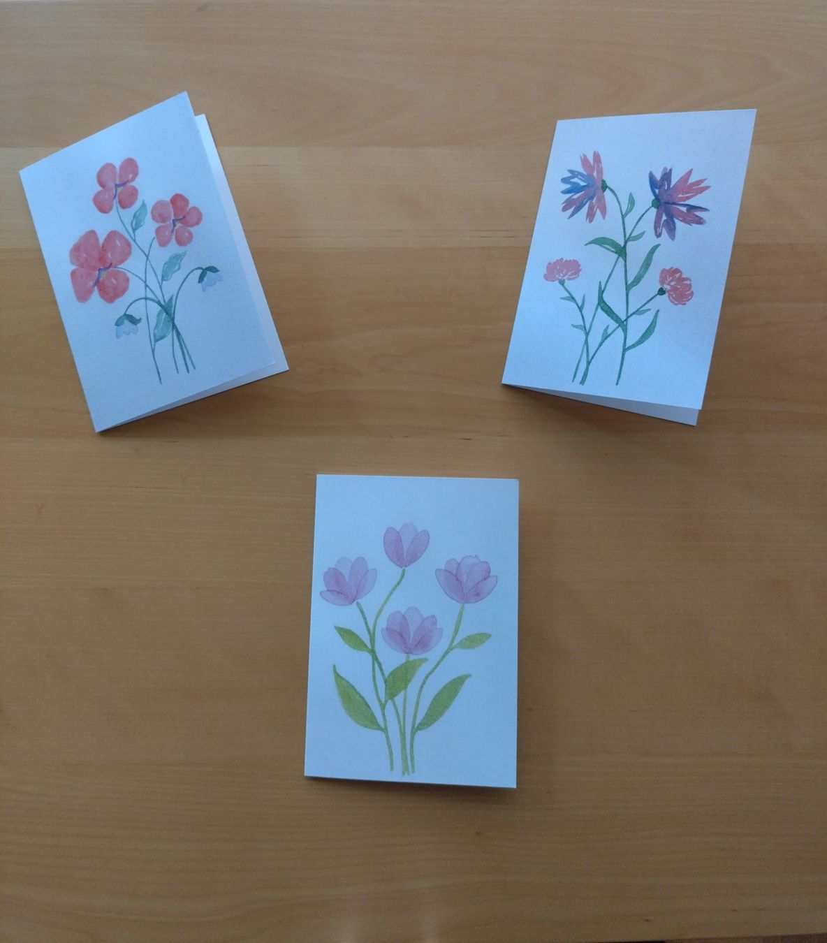 Cartes: Aquarell-Grusskarten als 3er Set – Neuf avec emballage d'origine à Kilchberg ZH par chr_g5kn