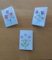 Aquarell-Grusskarten als 3er Set