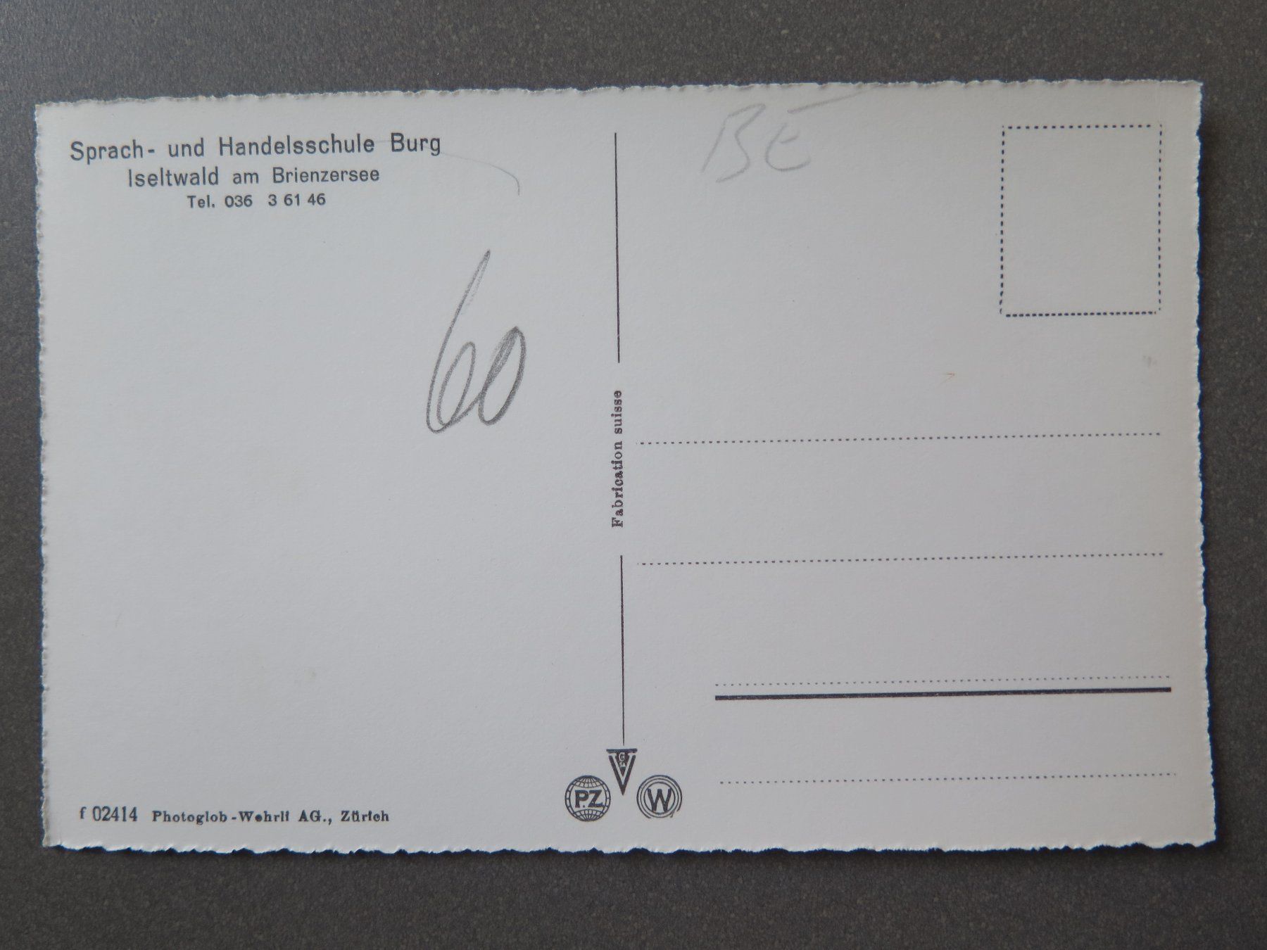 Cartoline postali: ISELTWALD - SPRACH- UND HANDELSSCHULE BURG – Usato da Wittenbach venduto da lipasal 1
