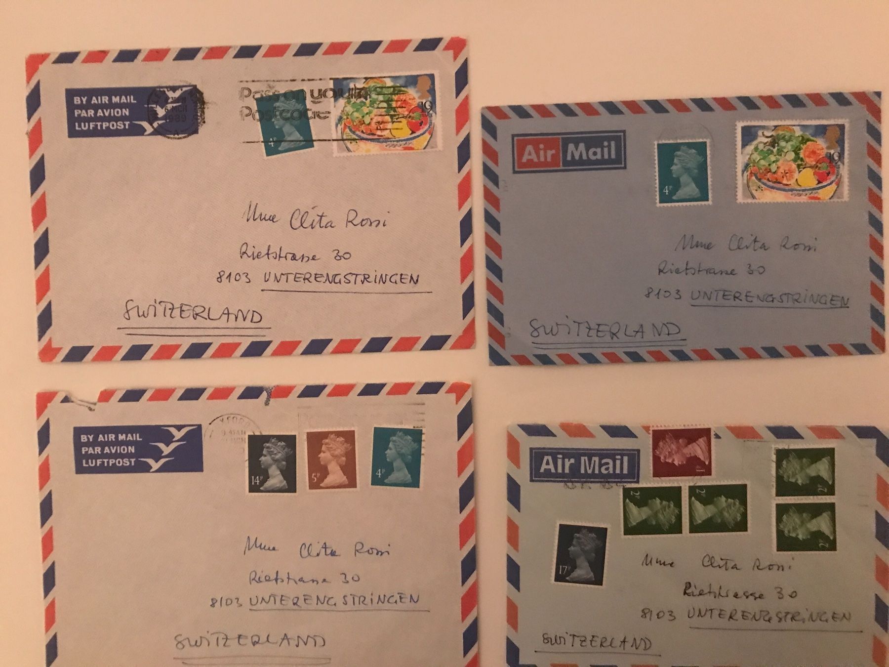 Alle Briefmarken: 11 Briefe Grossbritannien (2000-5) – Gebraucht aus St.Gallen von Bigdisch 1