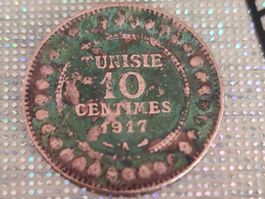 10:centimes de Tunisie 1917