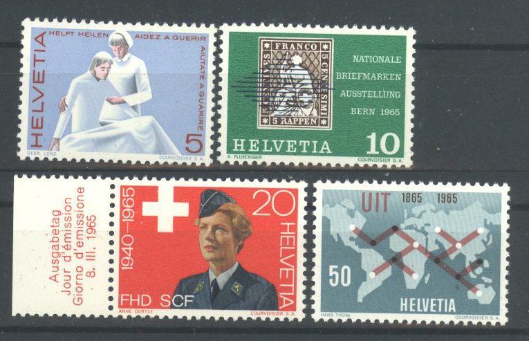 Tutti i francobolli: 1965, Werbe- und Gedenkmarken ** – Usato da Willisau venduto da Vollstempel
