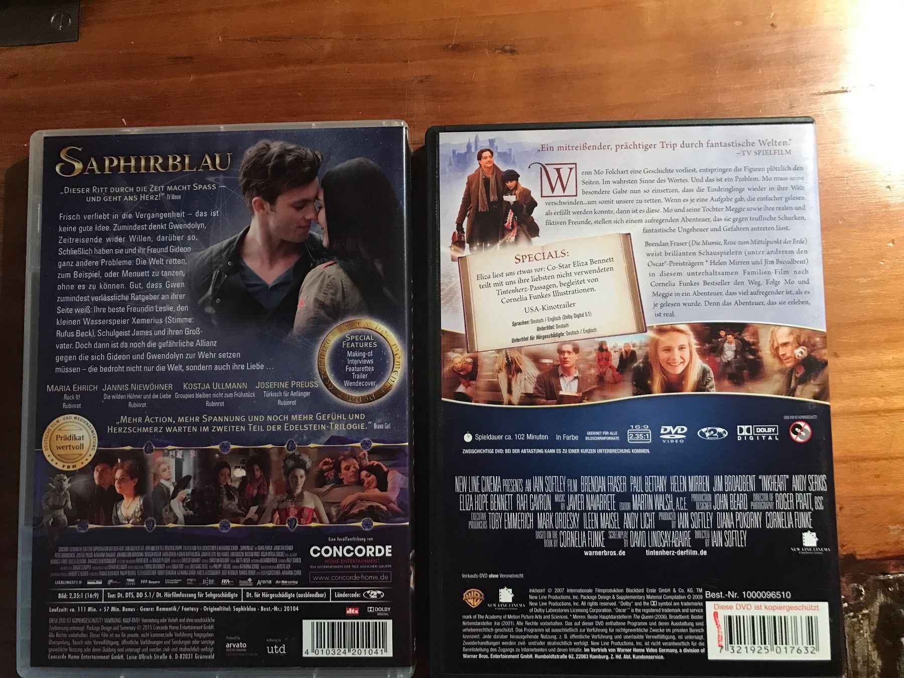 Tutti i DVDs: Saphirblau, Tintenherz – Usato da Schliern b. Köniz venduto da Corinu59 1