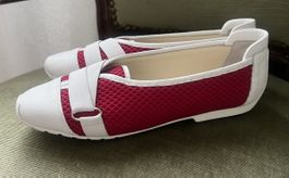 Mania Ballerinas, Grösse 39.5, Rot/Weiss,Top Zustand !