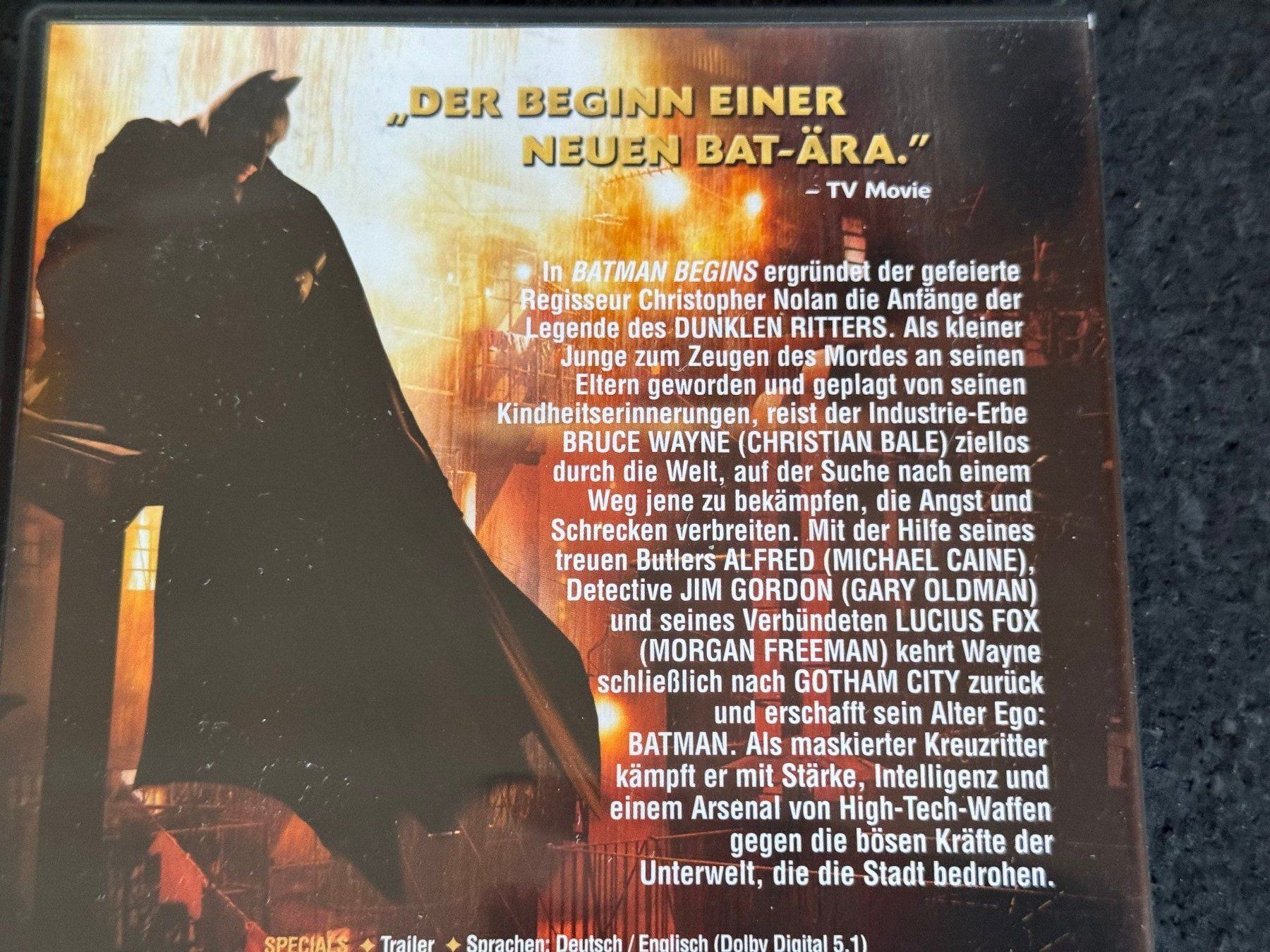 Tutti i DVDs: Batman Begins DVD DE/EN – Usato da Fribourg venduto da tschjoly 2