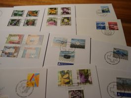 Lot FDC Dauermarken, 15 Belege