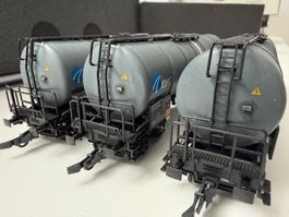 Piko 58026 3x DB Knickkesselwagen KVG leicht gealtert/ DC HO