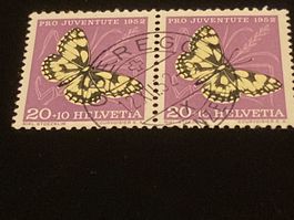 Damenbrett PJ J145 - 1952 Vollstempel Oberegg