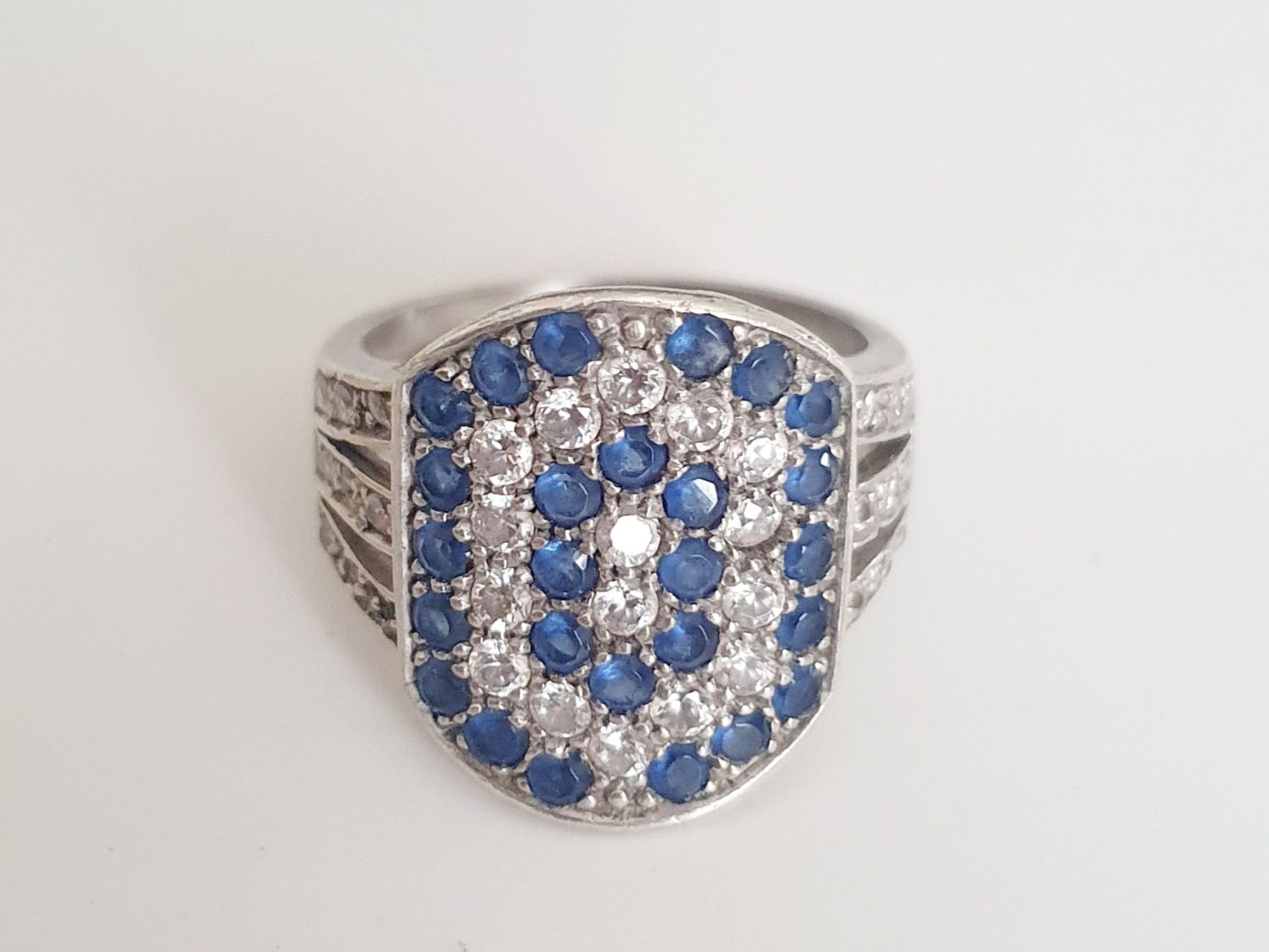 Anelli: Silber Ring 925 mit Schmucksteinen Gr 17,6 mm – Usato da Kreuzlingen venduto da Wunderkiste123