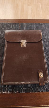 Sowjetische Militär Kartentasche Leder 1977 UdSSR Vintage